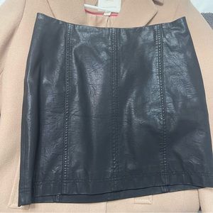 Free people faux leather skirt